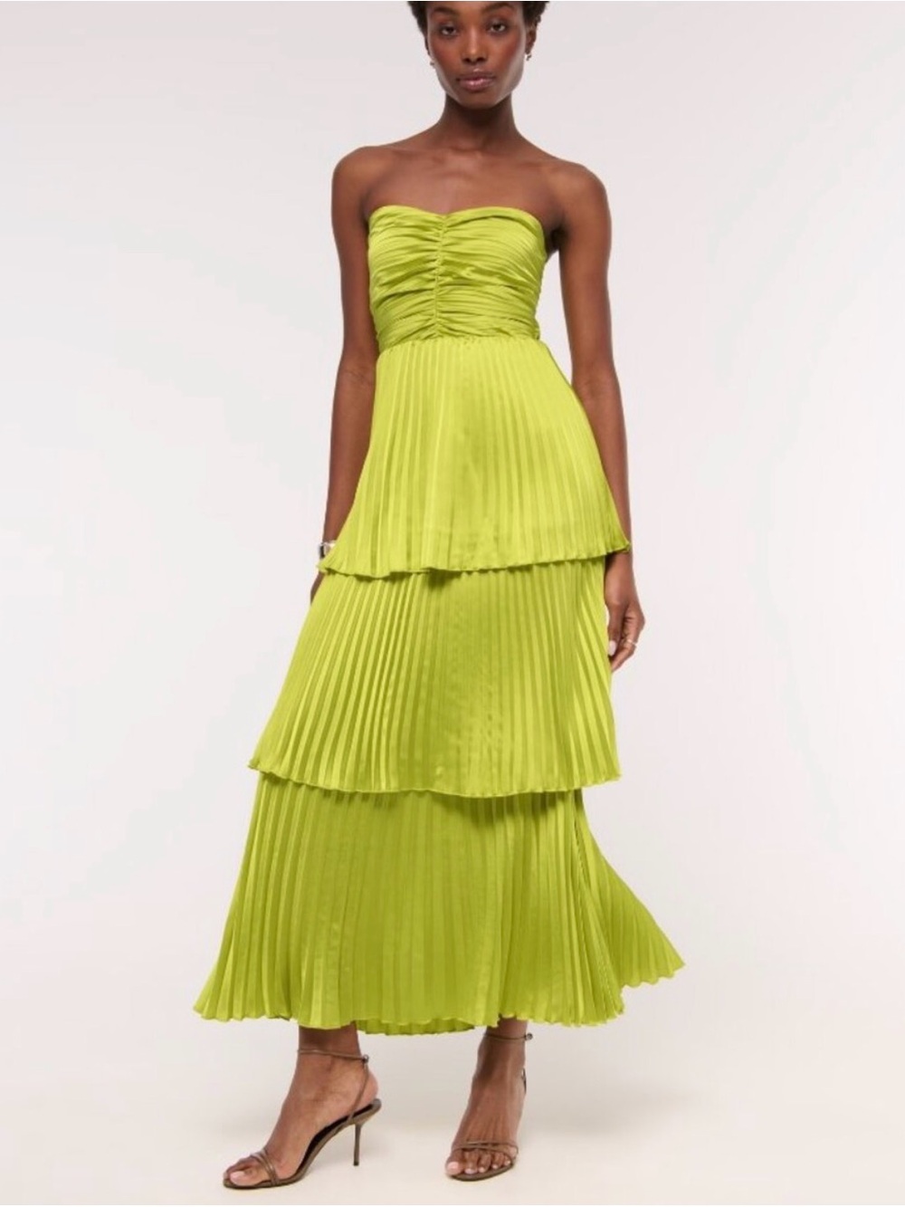 Abercrombie Pleated Tiered Maxi Dress